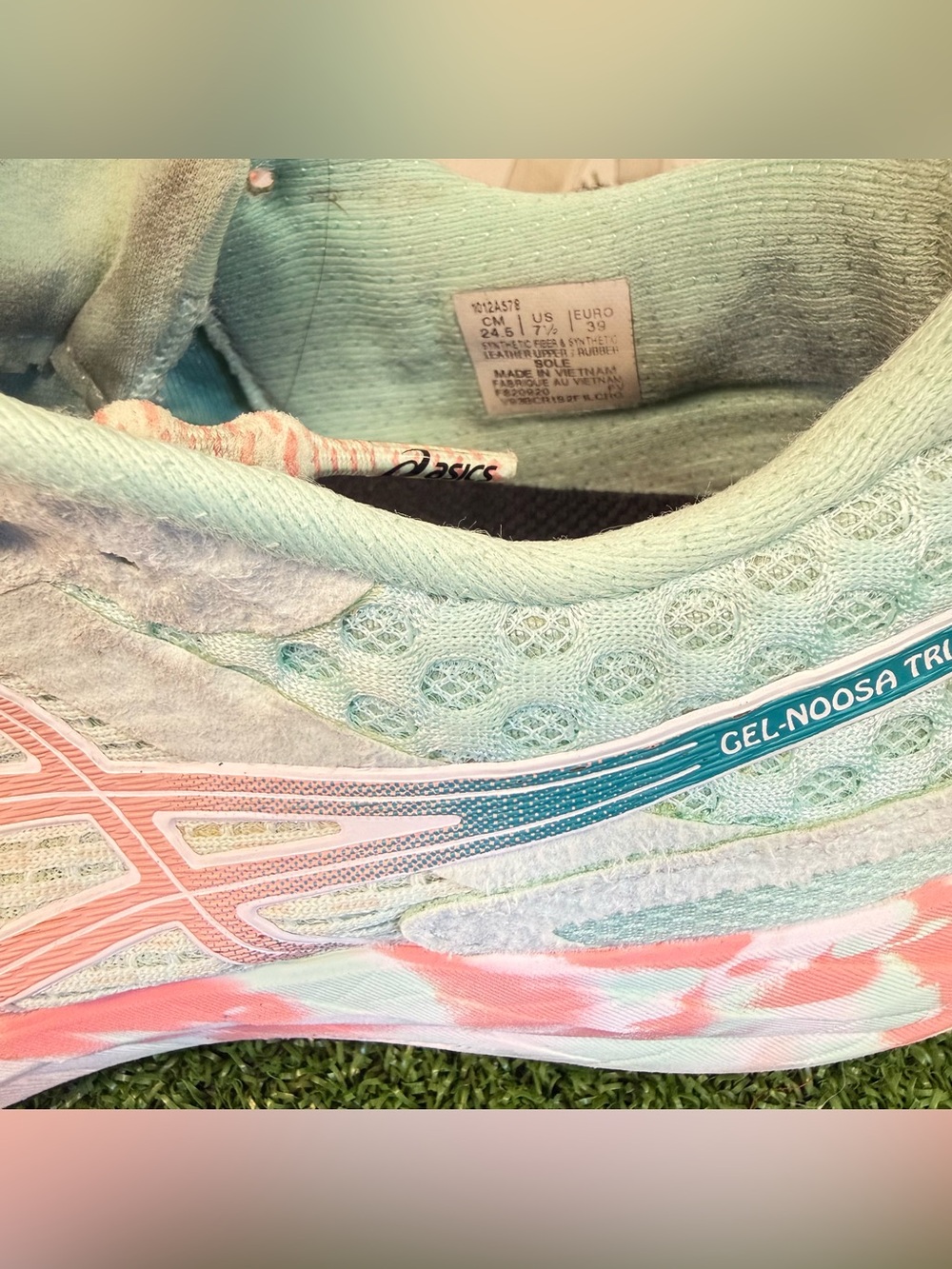Size 7.5 - Asics Gel Noosa Tri 12 Fresh Ice Guava W - Picture 5 of 7